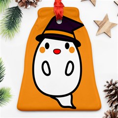 Halloween Ghost Orange Ornament (bell)