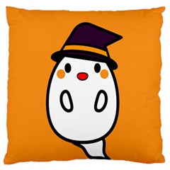 Halloween Ghost Orange Standard Flano Cushion Case (one Side)