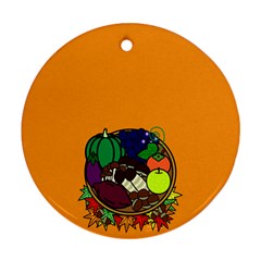 Healthy Vegetables Food Ornament (round)