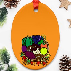 Healthy Vegetables Food Ornament (oval)