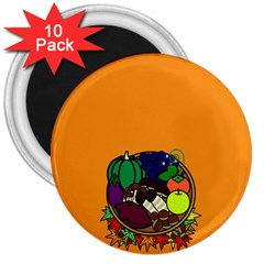 Healthy Vegetables Food 3  Magnets (10 Pack) 