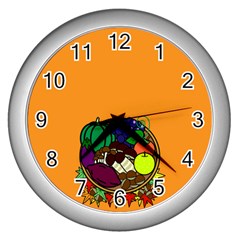 Healthy Vegetables Food Wall Clocks (silver) 