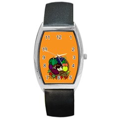 Healthy Vegetables Food Barrel Style Metal Watch by Mariart