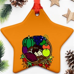 Healthy Vegetables Food Star Ornament (two Sides)