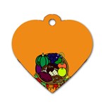 Healthy Vegetables Food Dog Tag Heart (One Side) Front