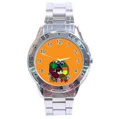 Healthy Vegetables Food Stainless Steel Analogue Watch by Mariart