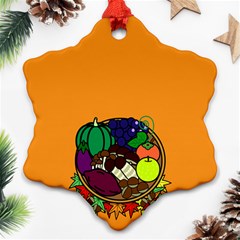 Healthy Vegetables Food Snowflake Ornament (two Sides)