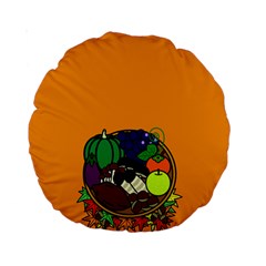 Healthy Vegetables Food Standard 15  Premium Round Cushions