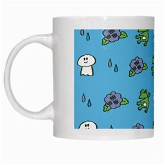 Frog Ghost Rain Flower Green Animals White Mugs