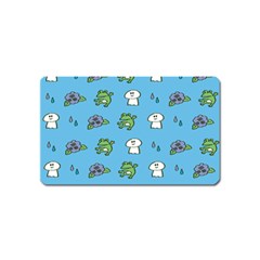 Frog Ghost Rain Flower Green Animals Magnet (name Card) by Mariart