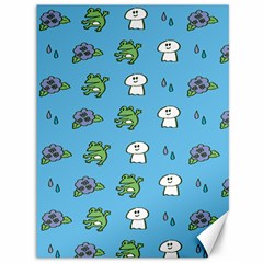 Frog Ghost Rain Flower Green Animals Canvas 36  X 48  