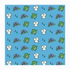 Frog Ghost Rain Flower Green Animals Medium Glasses Cloth