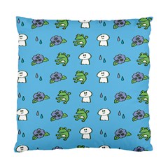 Frog Ghost Rain Flower Green Animals Standard Cushion Case (two Sides) by Mariart