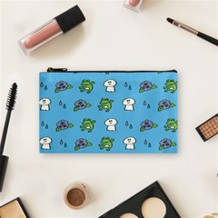 Frog Ghost Rain Flower Green Animals Cosmetic Bag (small) 