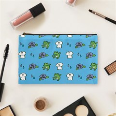 Frog Ghost Rain Flower Green Animals Cosmetic Bag (medium)  by Mariart