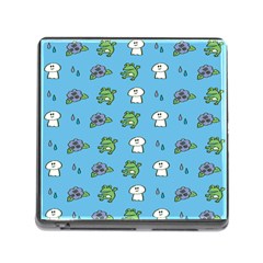 Frog Ghost Rain Flower Green Animals Memory Card Reader (square)