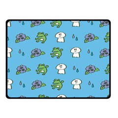 Frog Ghost Rain Flower Green Animals Fleece Blanket (small)