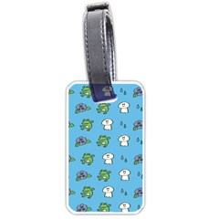 Frog Ghost Rain Flower Green Animals Luggage Tags (one Side) 