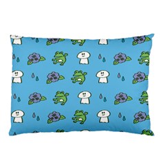 Frog Ghost Rain Flower Green Animals Pillow Case (two Sides)