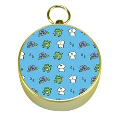 Frog Ghost Rain Flower Green Animals Gold Compasses