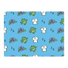 Frog Ghost Rain Flower Green Animals Double Sided Flano Blanket (mini)  by Mariart