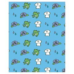 Frog Ghost Rain Flower Green Animals Drawstring Bag (small) by Mariart