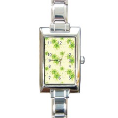 Leaf Green Star Beauty Rectangle Italian Charm Watch