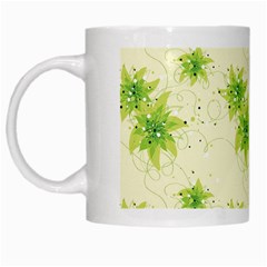 Leaf Green Star Beauty White Mugs