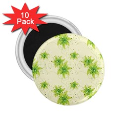 Leaf Green Star Beauty 2.25  Magnets (10 pack) 