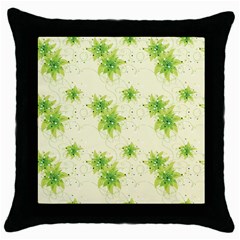 Leaf Green Star Beauty Throw Pillow Case (black)