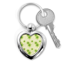 Leaf Green Star Beauty Key Chains (Heart) 