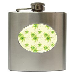 Leaf Green Star Beauty Hip Flask (6 Oz)