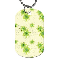 Leaf Green Star Beauty Dog Tag (Two Sides)