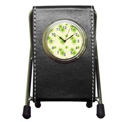 Leaf Green Star Beauty Pen Holder Desk Clocks