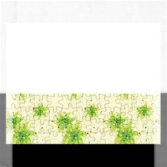 Leaf Green Star Beauty Rectangular Jigsaw Puzzl