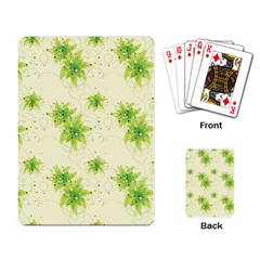 Leaf Green Star Beauty Playing Card by Mariart