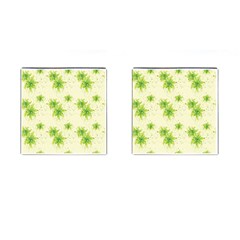 Leaf Green Star Beauty Cufflinks (Square)