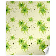 Leaf Green Star Beauty Canvas 11  x 14  