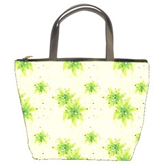 Leaf Green Star Beauty Bucket Bags by Mariart