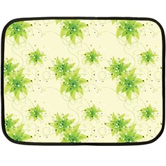 Leaf Green Star Beauty Double Sided Fleece Blanket (Mini) 