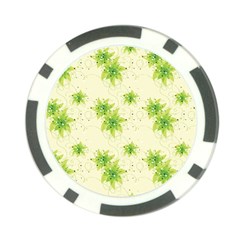 Leaf Green Star Beauty Poker Chip Card Guard (10 pack)