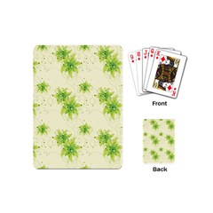 Leaf Green Star Beauty Playing Cards (mini)  by Mariart