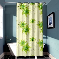 Leaf Green Star Beauty Shower Curtain 36  x 72  (Stall) 