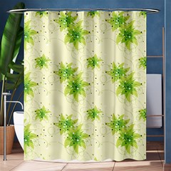 Leaf Green Star Beauty Shower Curtain 60  X 72  (medium) 