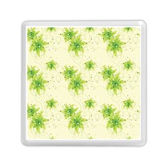 Leaf Green Star Beauty Memory Card Reader (square)  by Mariart