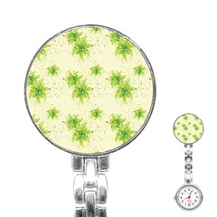 Leaf Green Star Beauty Stainless Steel Nurses Watch