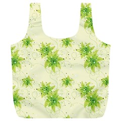 Leaf Green Star Beauty Full Print Recycle Bags (l) 