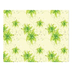 Leaf Green Star Beauty Double Sided Flano Blanket (large) 