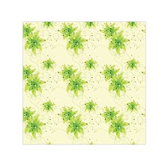 Leaf Green Star Beauty Small Satin Scarf (square) by Mariart