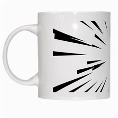 Line Black Sun Arrow White Mugs by Mariart